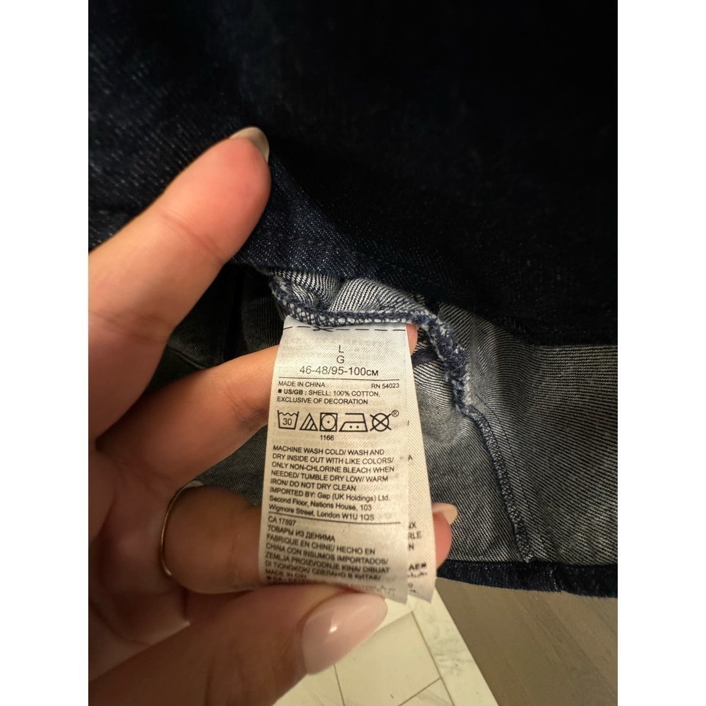 Banana Republic $168 Military NWT Dark Blue Denim Structured Jacket Large - Picture 8 of 9